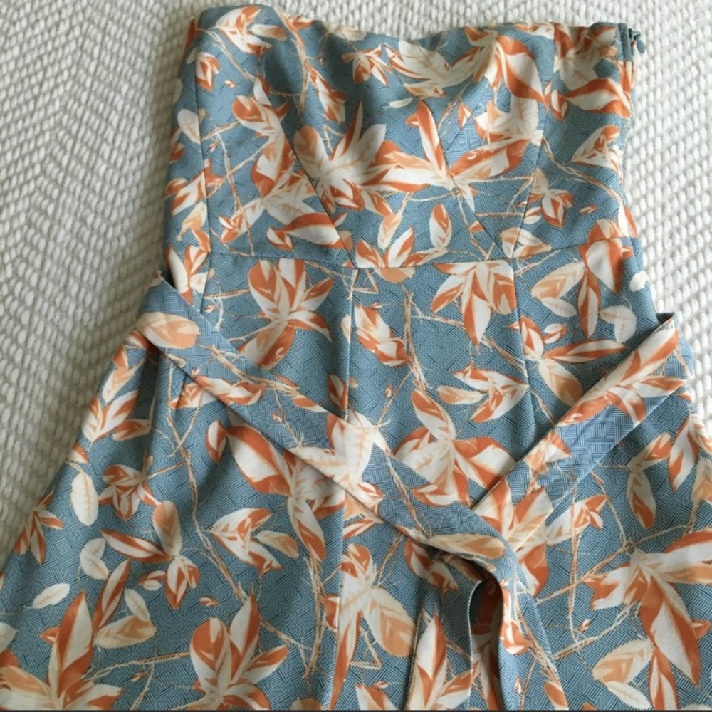 Strapless Floral Jumpsuit